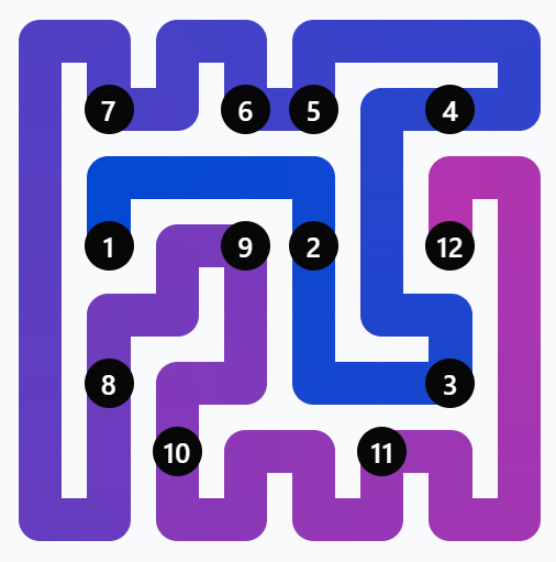 Step 1 - Linkedin Zip Solution #90 (15th June)