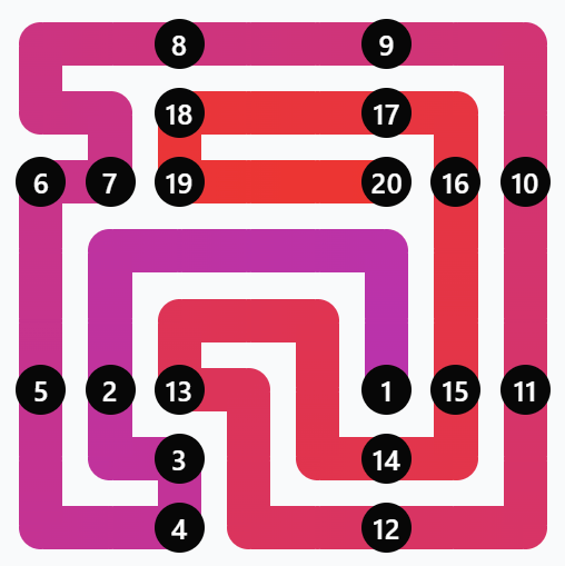 Step 1 - Linkedin Zip Solution #83 (8th June)